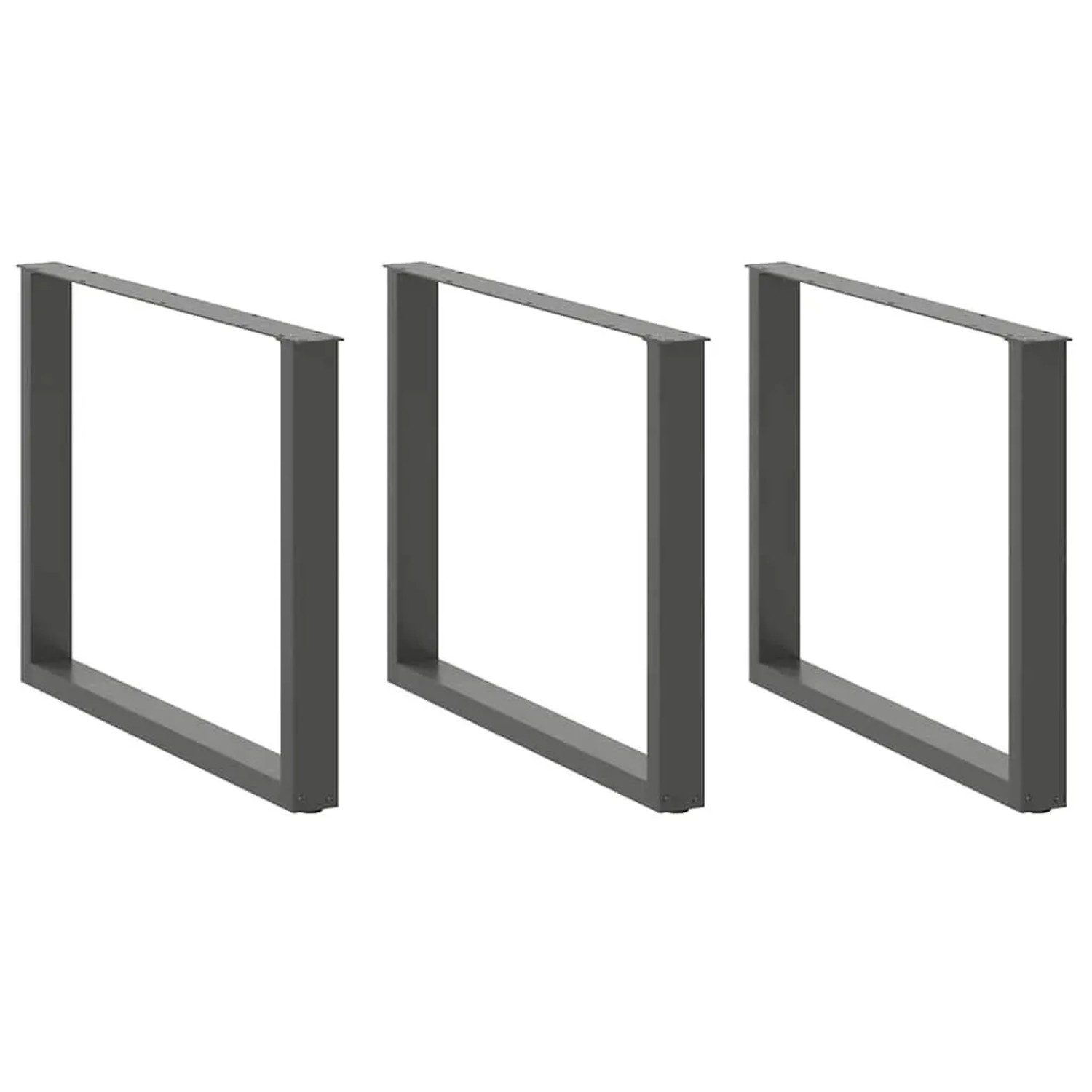 vidaXL Esstischbeine U-Form 3 Stk Anthrazit 100x72-73 cm Stahl 4013214