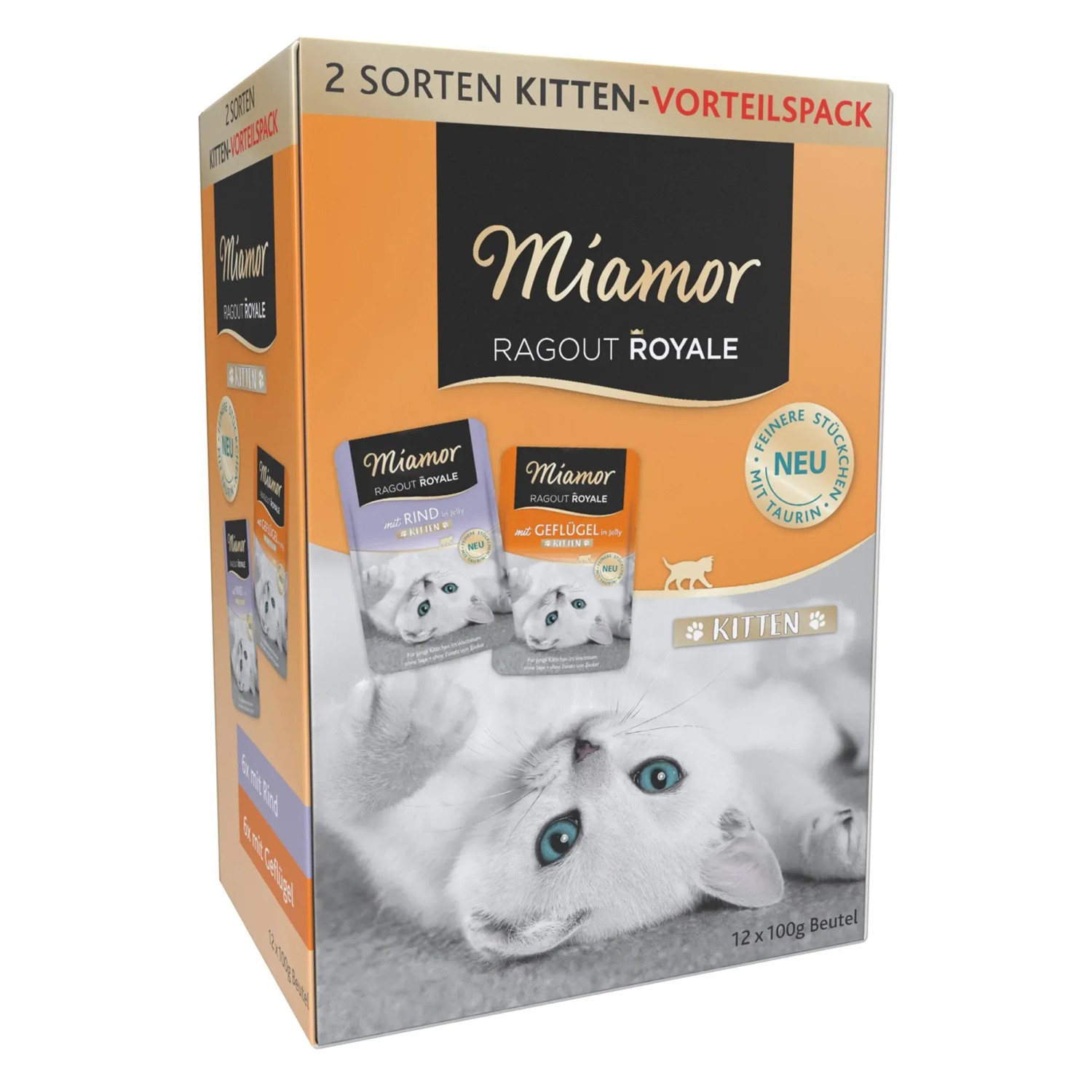 Miamor Katzen-Nassfutter Ragout Royale in Jelly Kitten Multibox 12 x 100 g