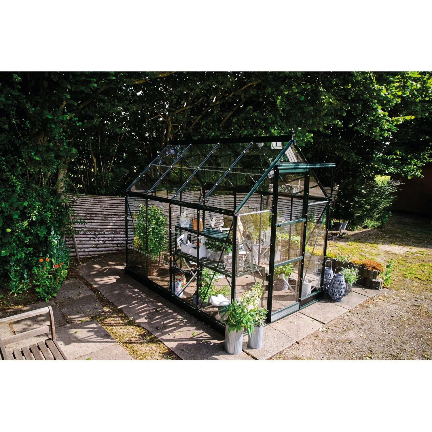 Halls Gewächshaus Icon 6 Grün 4,9 m² günstig online kaufen