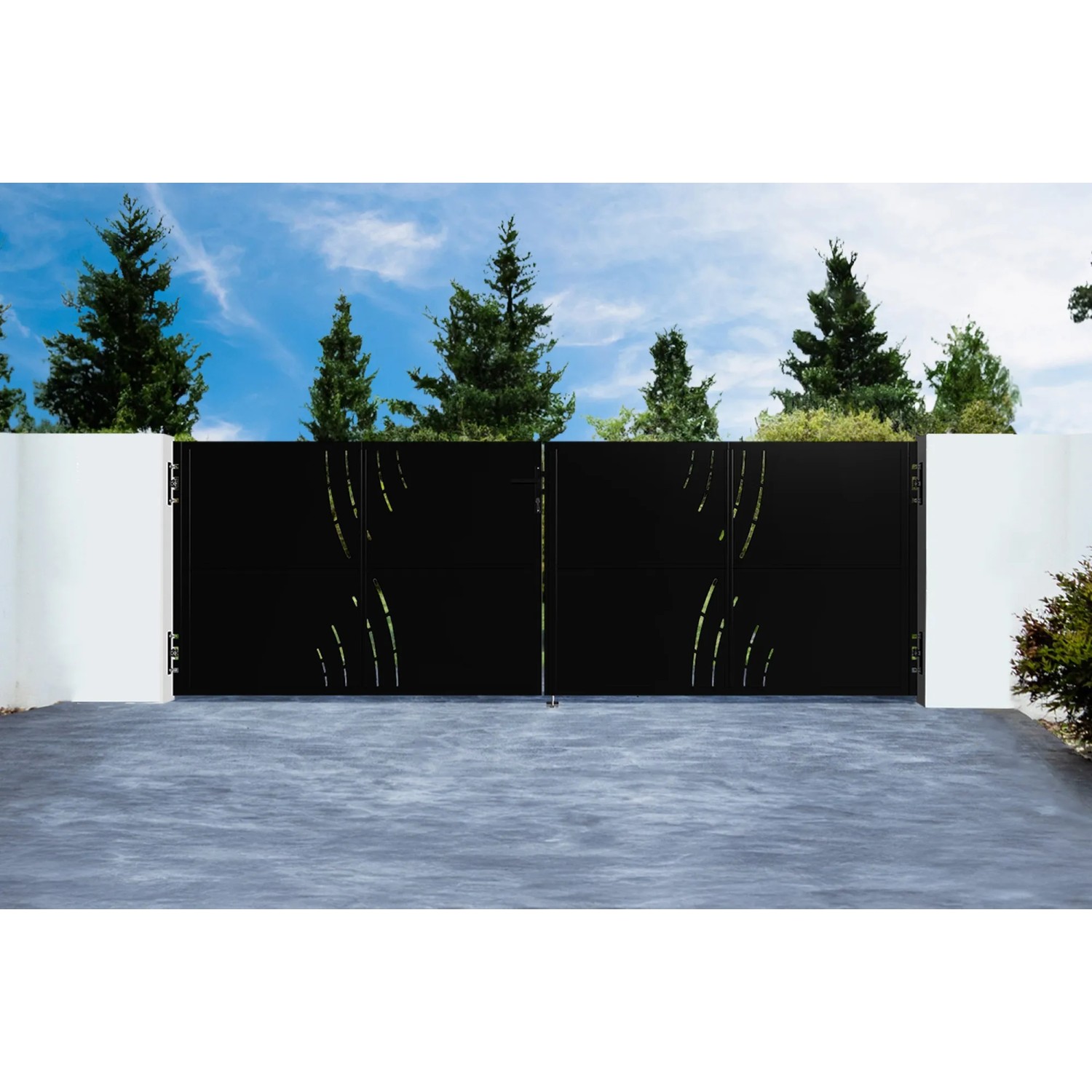 Casanoov Drehtorpaket Nali Veleta 350x120cm & Tor 100x120cm Schwarz günstig online kaufen