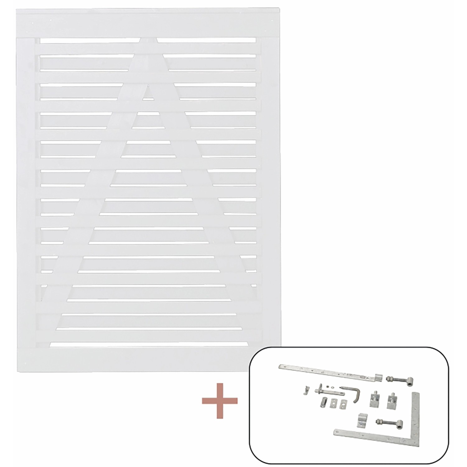 Einzeltor Osaka Nadelholz Weiß 100 cm x 136 cm günstig online kaufen