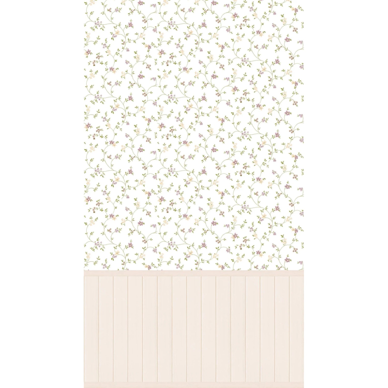 PROFHOME 398051-GU Fototapete Blumen Matt Creme Rosa Grün 1,59 m x 2,8 m
