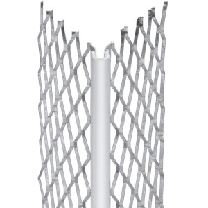 Außenputzprofil, 15 mm x 2500 mm, mit PVC-Überzug für exakte Kanten und Korrosionsschutz.