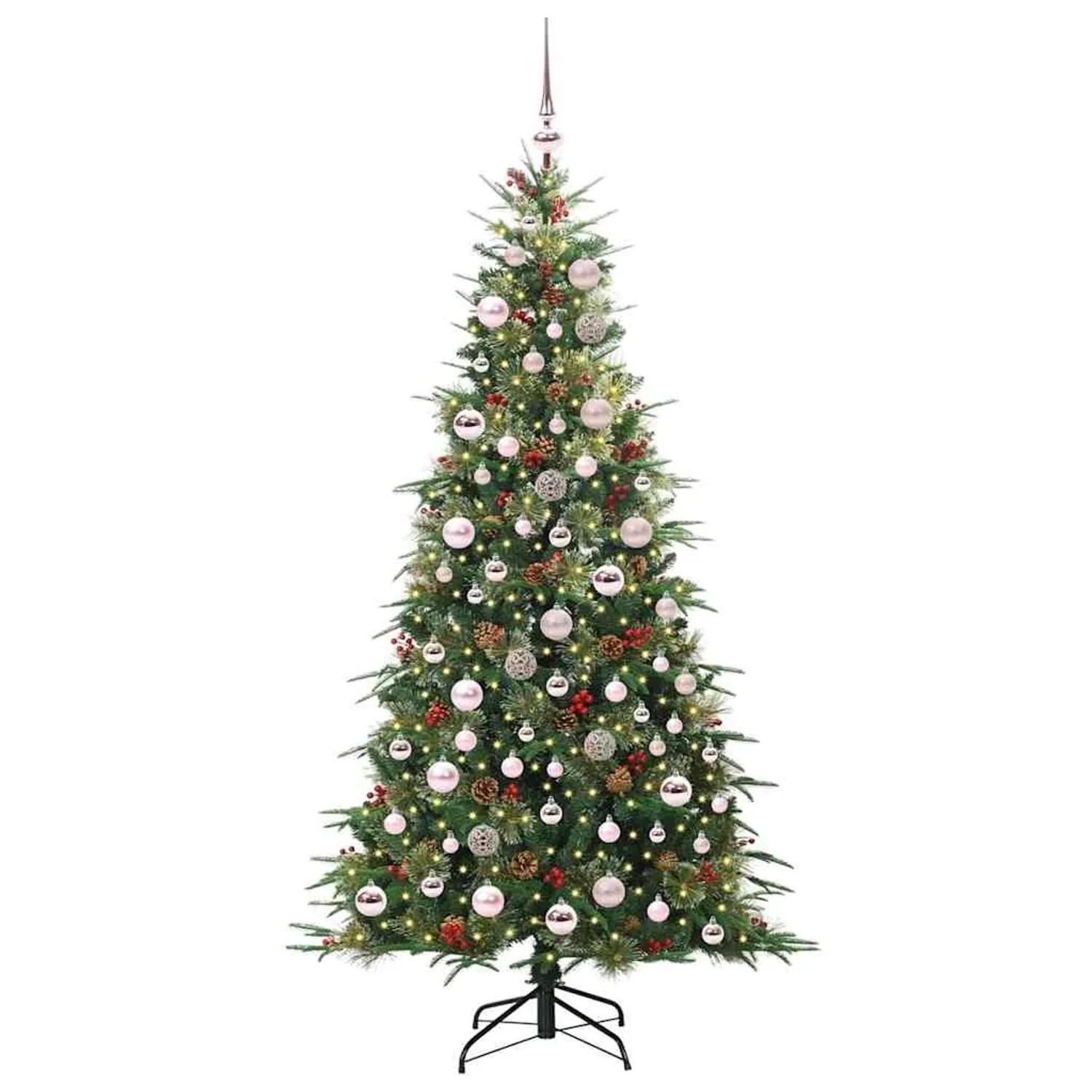 vidaXL Künstlicher Klappbarer Weihnachtsbaum Grün 180 cm PE und PVC 3397421