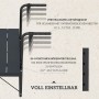 Detailaufnahme: Verstellbarer Balkonhängetisch von Outsunny, klappbar und höhenverstellbar.
