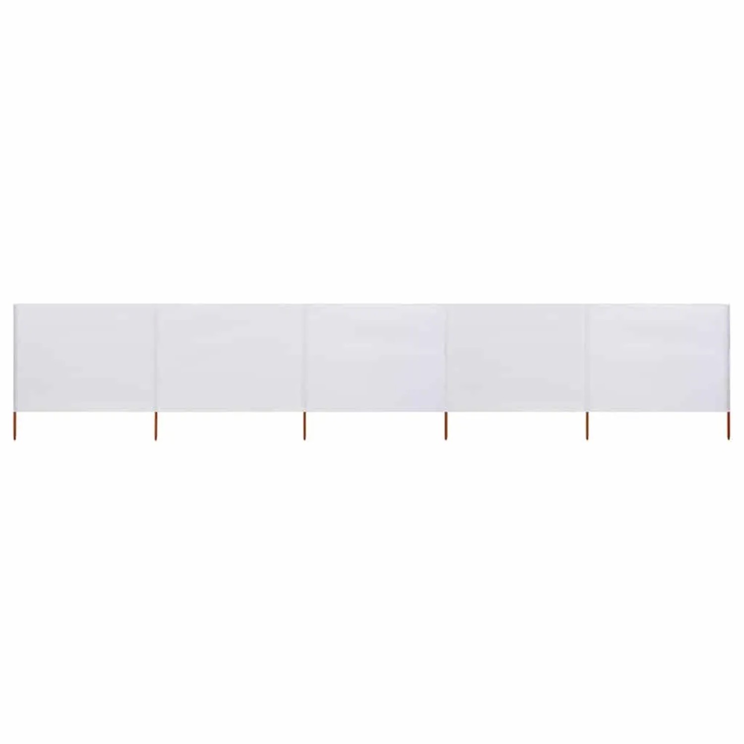 vidaXL 5 Teiliges Windschutzgewebe 600 x 160 cm Sandweiß 47166