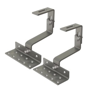 PVundSO Dachhaken Set 2 Stück für Solarmodule 3-Fach Verstellbar Edelstahl 5 mm