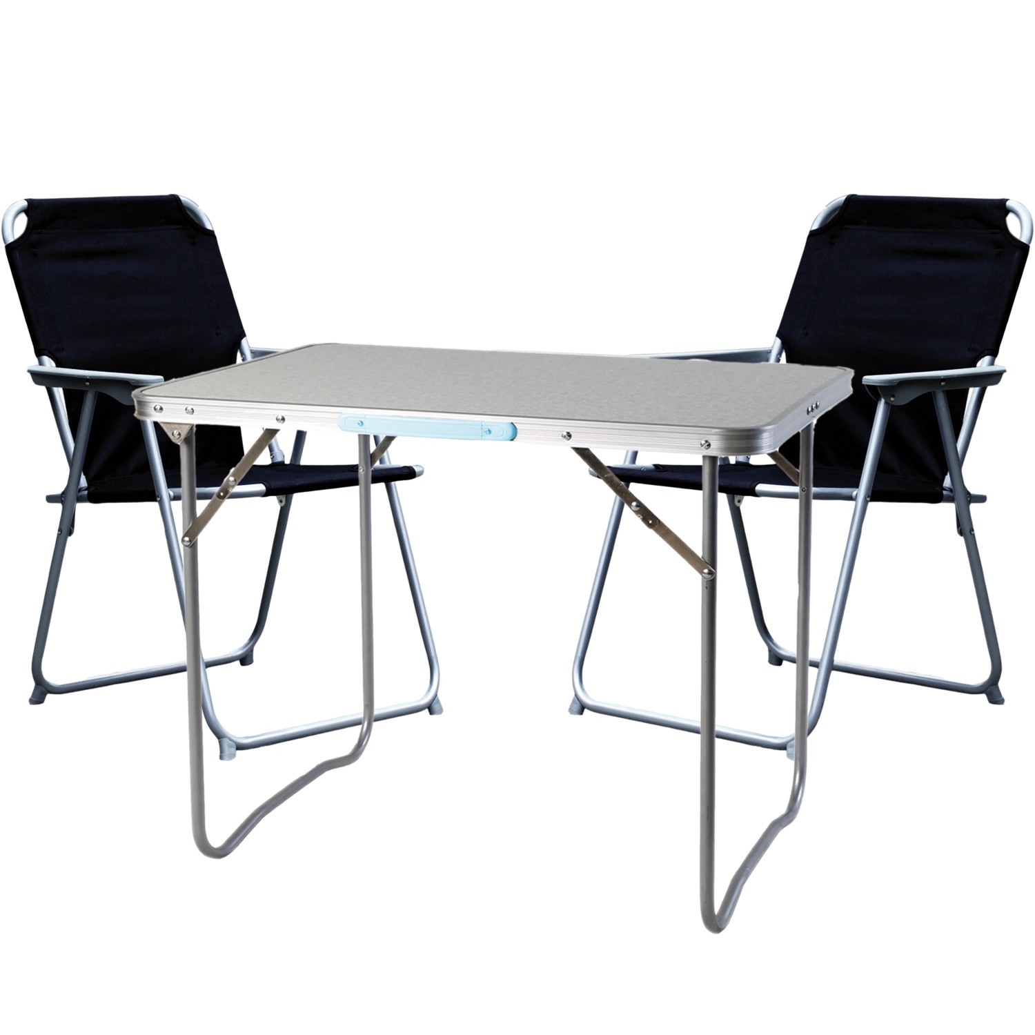 Mojawo 3 Teilig Campingmöbel Set Alu mit Tragegriff Camping L70xB50xH59cm F günstig online kaufen