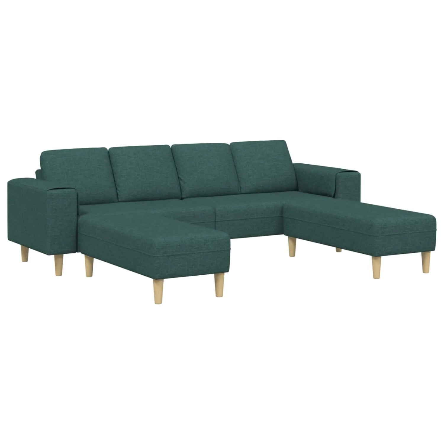 vidaXL Wohnzimmer Couch 3-Tlg Dunkelgrün Polyester 3335116