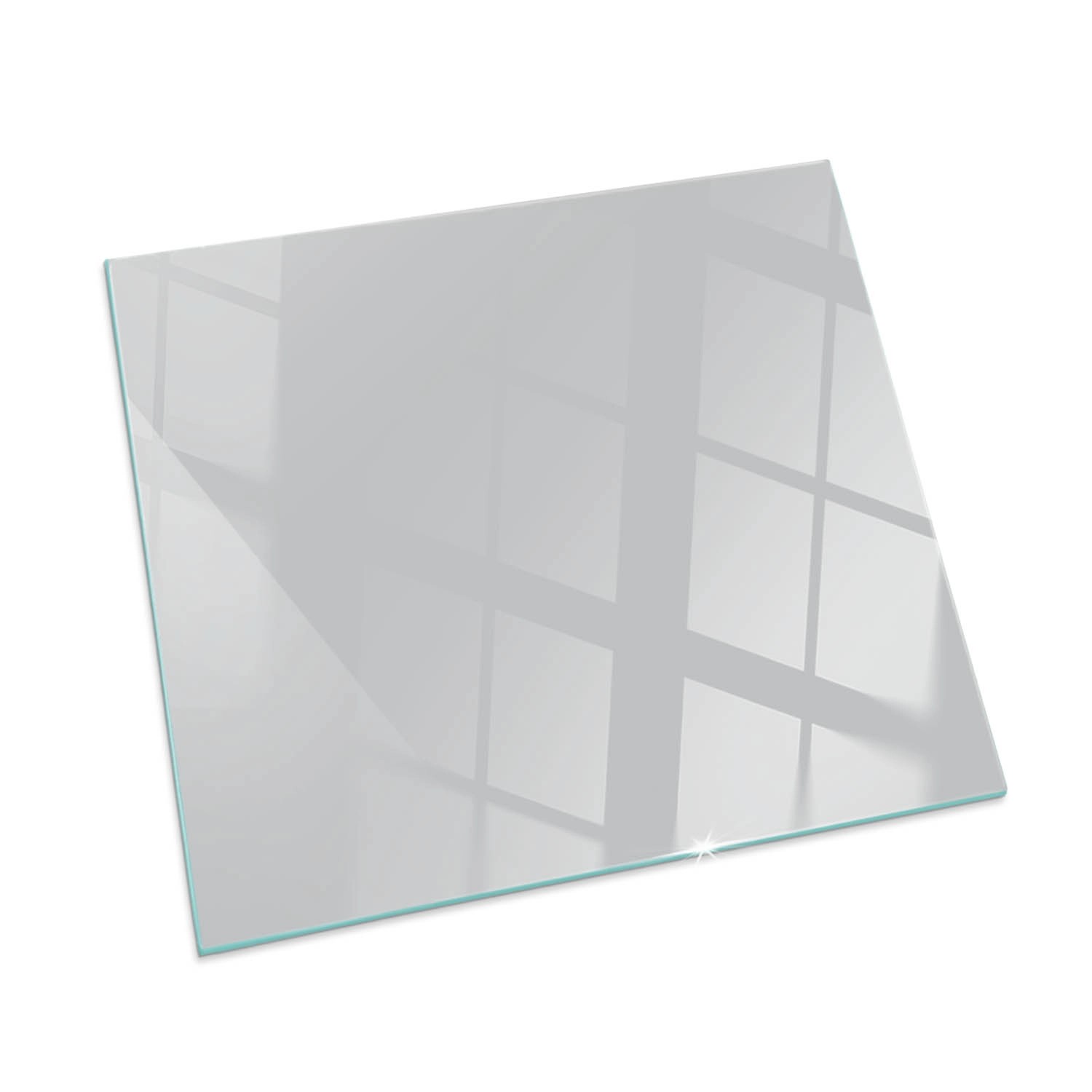 Tulup Glasplatte für Kamin Grau Glas unter Kamin Quadrat 50x50 cm Grau Glas günstig online kaufen