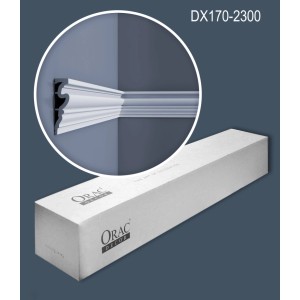 ORAC DECOR Zierleisten Set DX170-2300 LUXXUS, 8 Türumrandungen, 18,4 m, Weiß, in Verpackung.