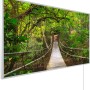 Könighaus Infrarotheizung mit Dschungelbrücke-Motiv, 50x90 cm, 450W. Elektrische Heizung mit Natur-Druck.