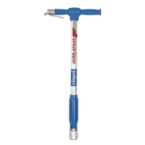 Scheppach Aero² Spade Druckluftspaten für Kompressoren, blau/silber.