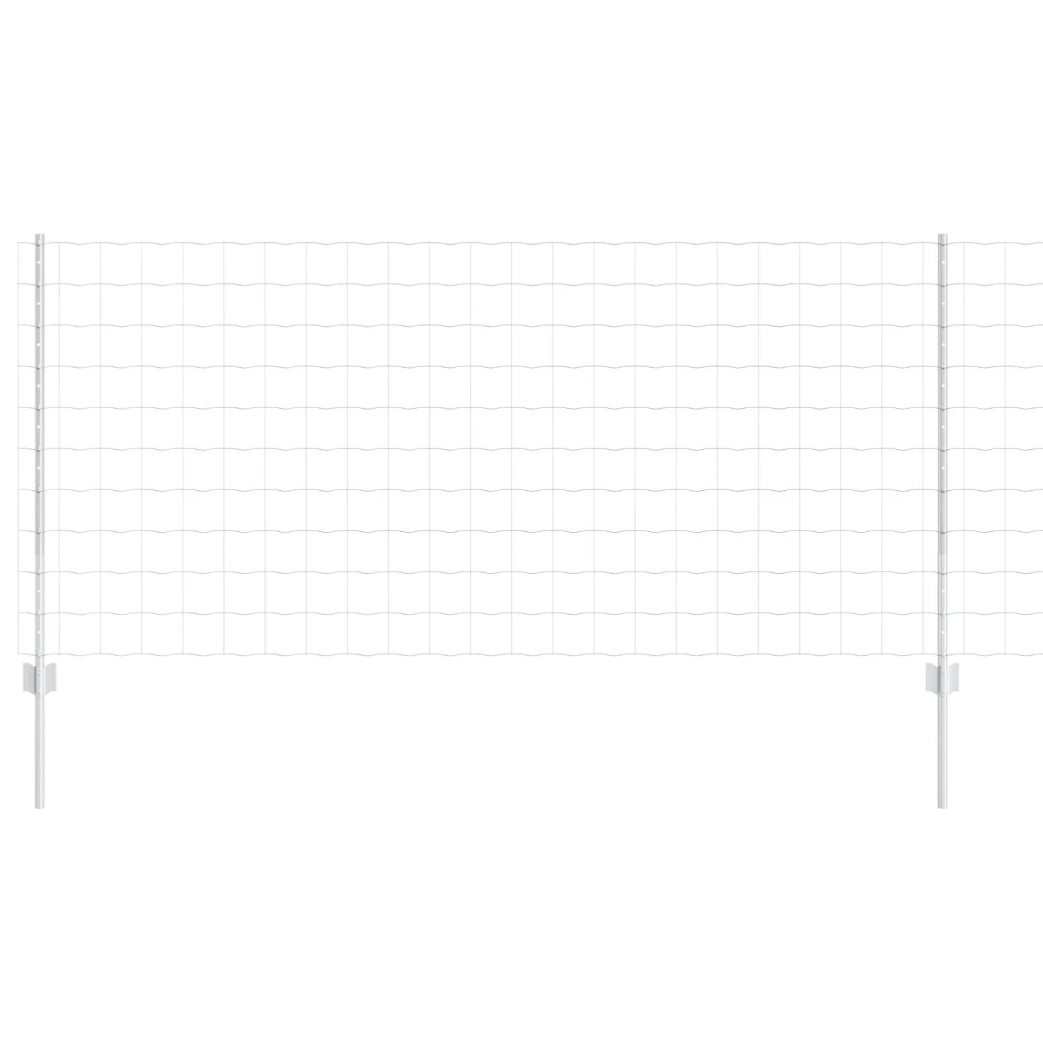 vidaXL Zaun mit Pfosten Silber 1 x 10 m Stahl 3336179 günstig online kaufen