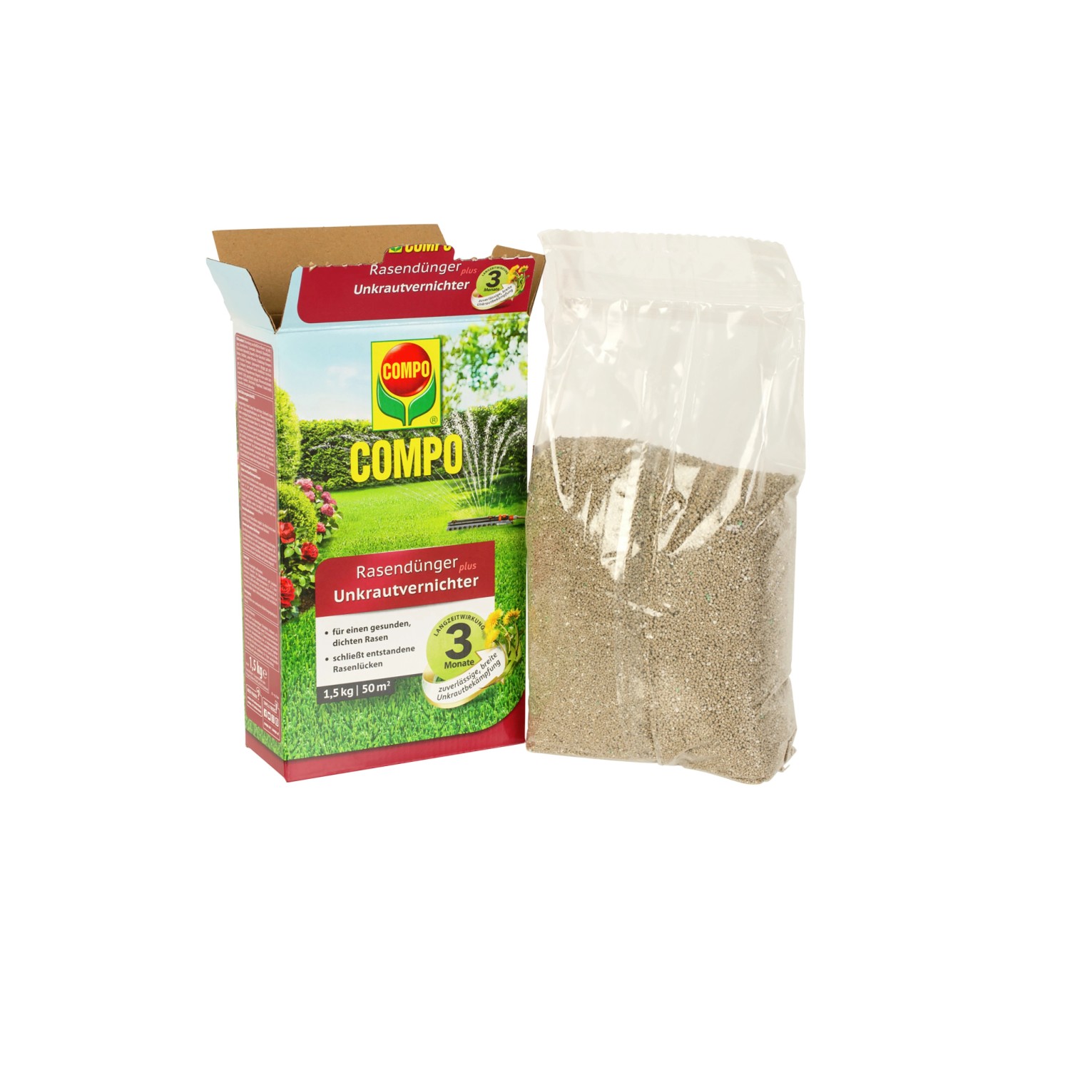 Compo Rasendünger plus Unkrautvernichter 1,5 kg für 50 m²_7