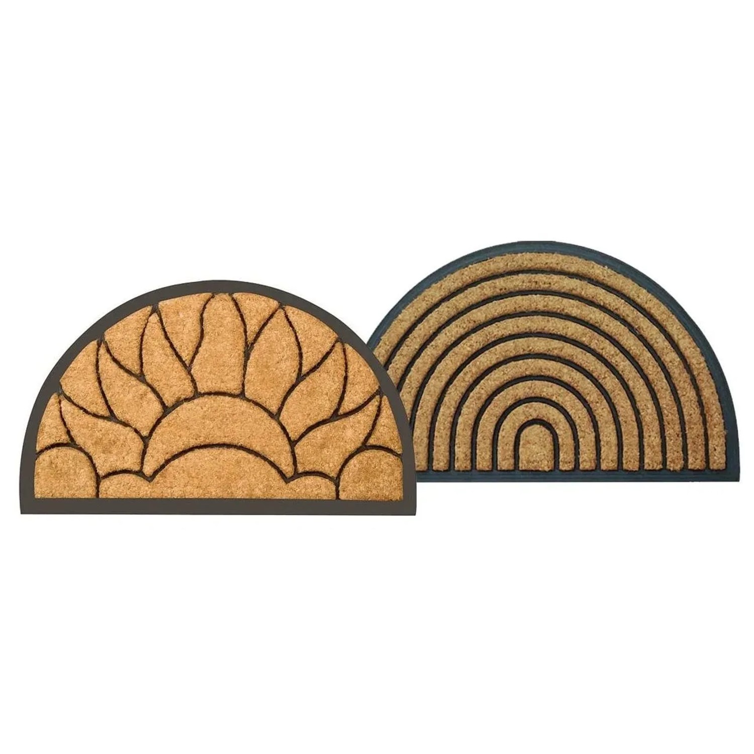 Westfalia Kokos Kombimatte Flammen Halbrund 75 X 45 X 2,2 cm