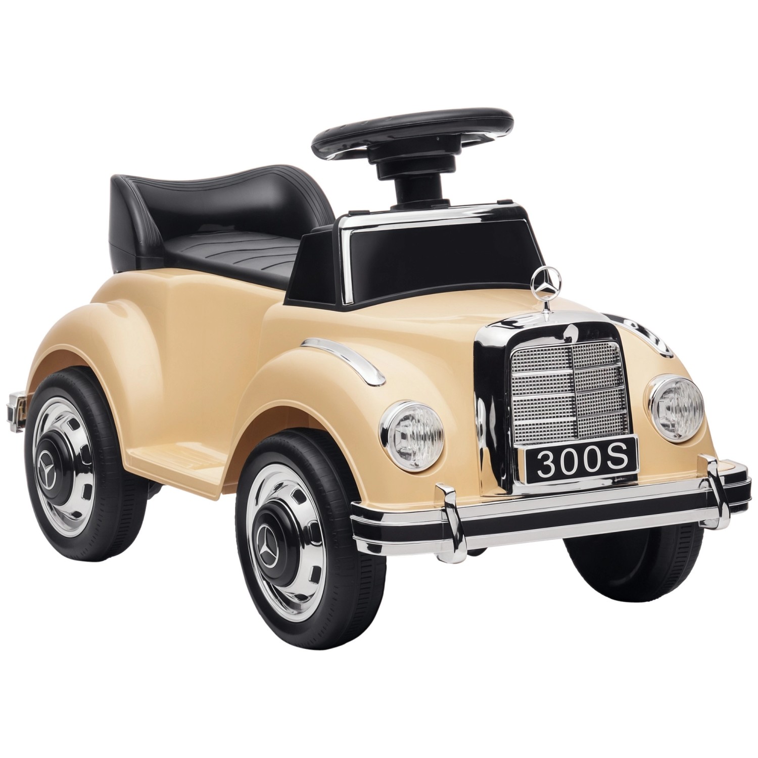 AIYAPLAY Rutschauto mit Kippschutz für 18-48 Monaten 77,5 x 41,5 x 45 cm Beige