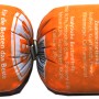 Zwei Dibo Tiefkühlwürste Spezial, 2 x 400g, Hunde-Barf Frostfutter im orangefarbenen Wurstpellen.