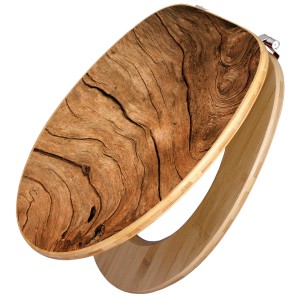 Banjado WC-Sitz aus Bambus mit Holz-Motiv. Toilettendeckel mit Universal Scharnieren.