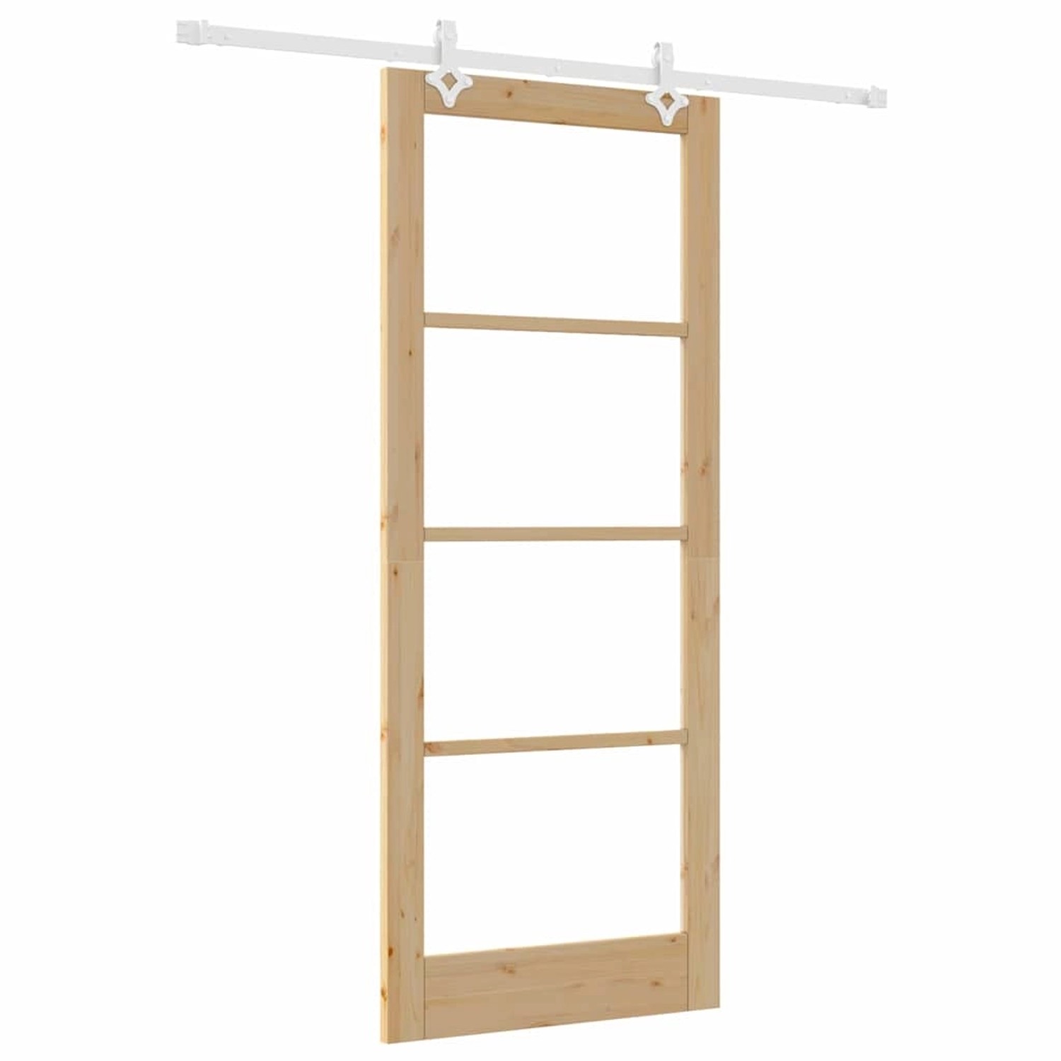 vidaXL Schiebetür Braun 86 x 211 cm Holz und Metall 3332229 günstig online kaufen