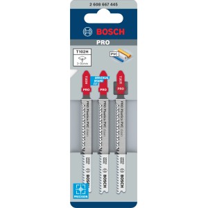 Bosch Stichsägeblatt Pro T 102 H Clean for PVC 3 Stück