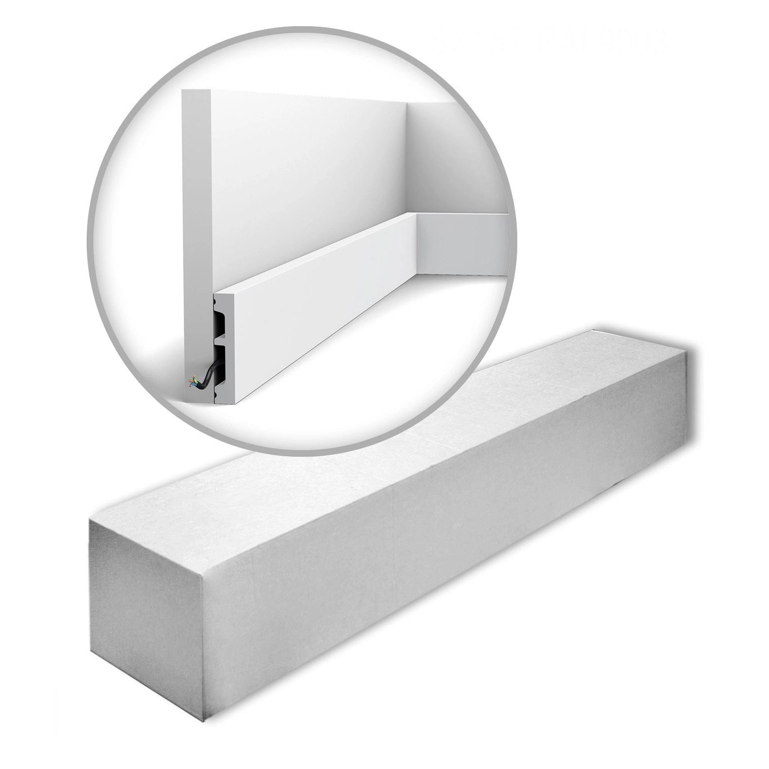 ORAC DECOR DX157-2300-RAL9003-Box AXXENT 1 Karton mit 27 Türumrandungen 62,1 m62,1 m Weiß