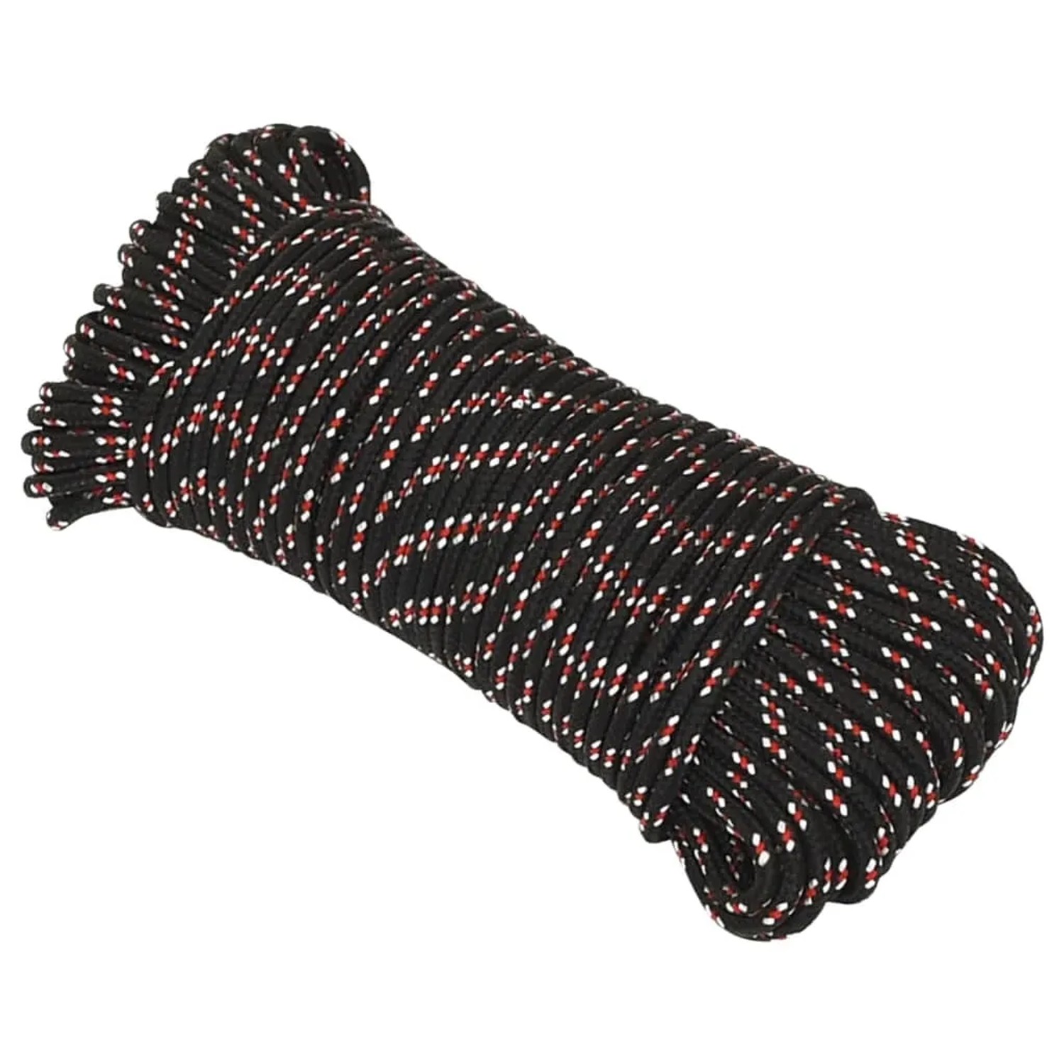 vidaXL Bootsseil Schwarz 3 mm 250 m Polypropylen 152325