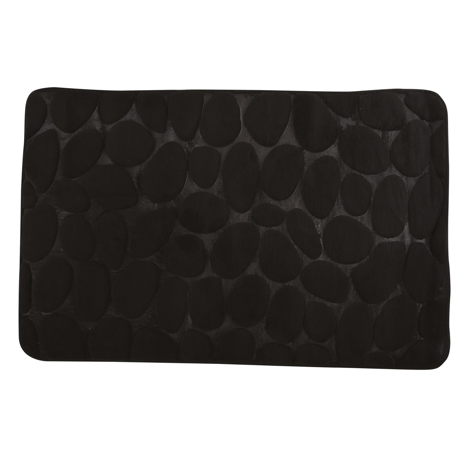 MSV Badematte Kiesel 50 cm x 80 cm Schwarz günstig online kaufen