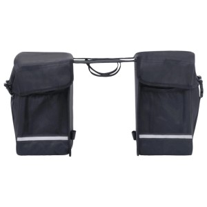 vidaXL Doppel-Fahrradtasche für Gepäckträger Wasserdicht 35 L Schwarz 93250