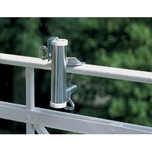Videx Sonnenschirmhalter Typ H für Handläufe, verzinkt, zur Geländermontage.