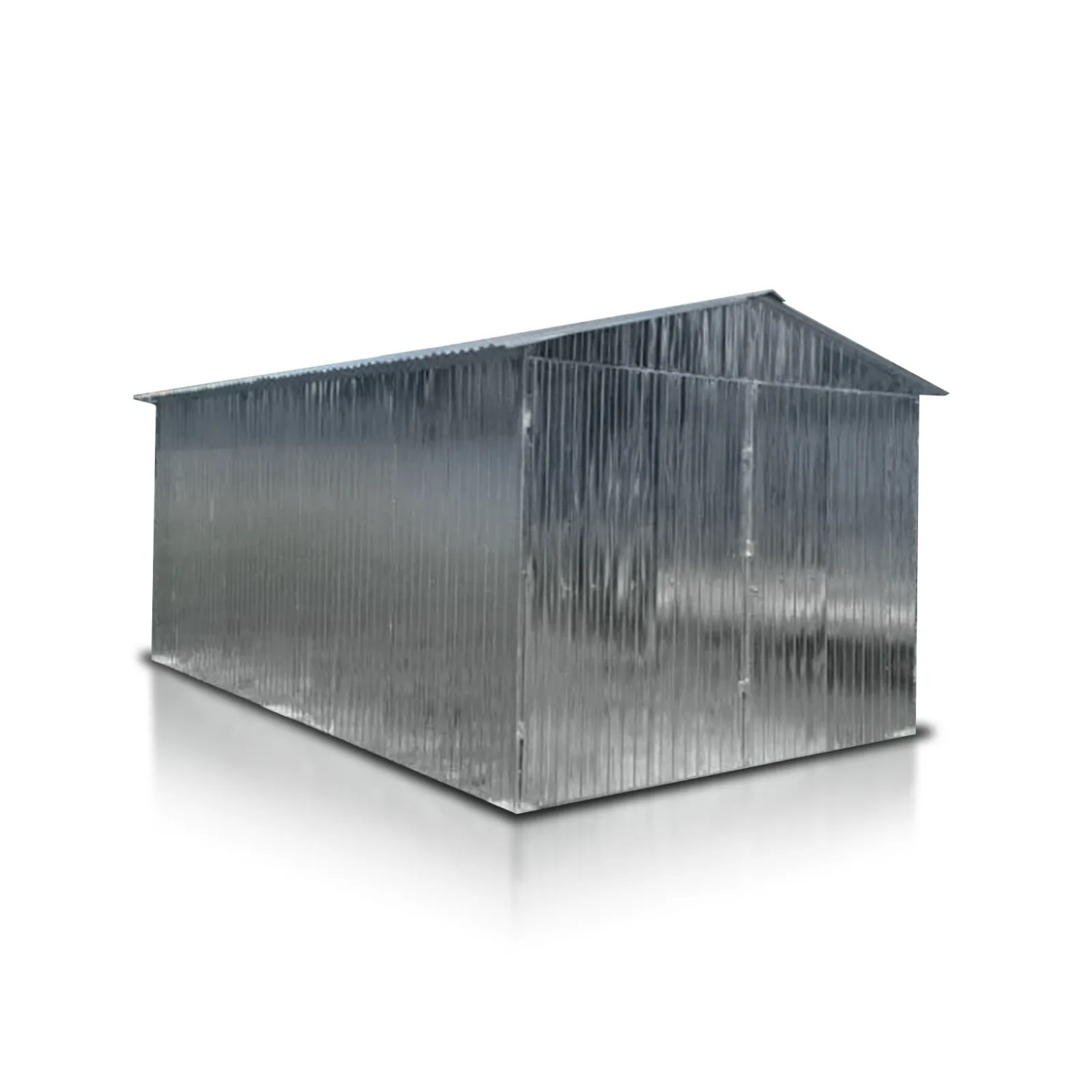 Liderstal Einzelgarage Premium aus Blech 300 x 500 cm Satteldach Verzinkt