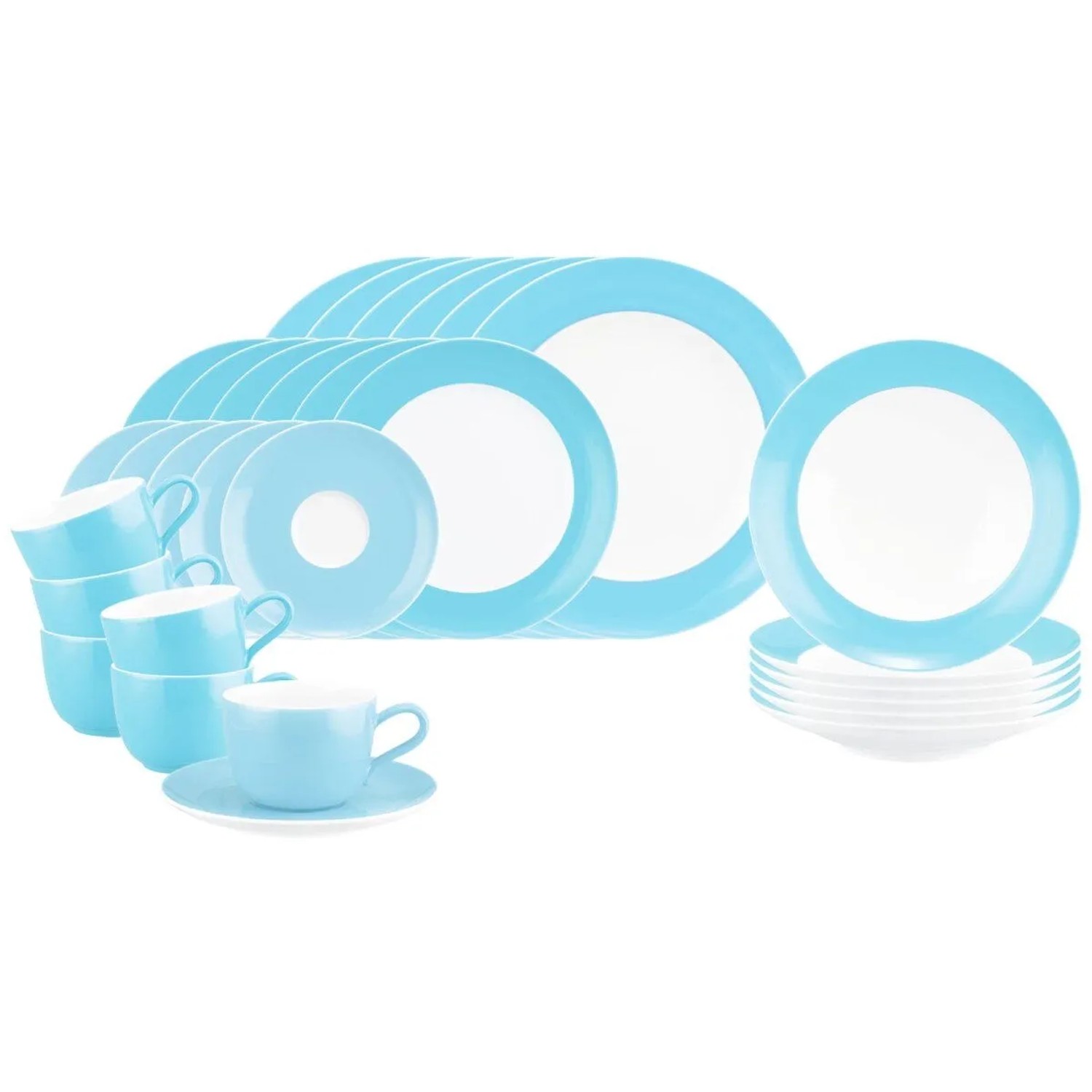 Seltmann Weiden Liberty Pure Colors Kombiservice 30-teilig Lagoon Blue