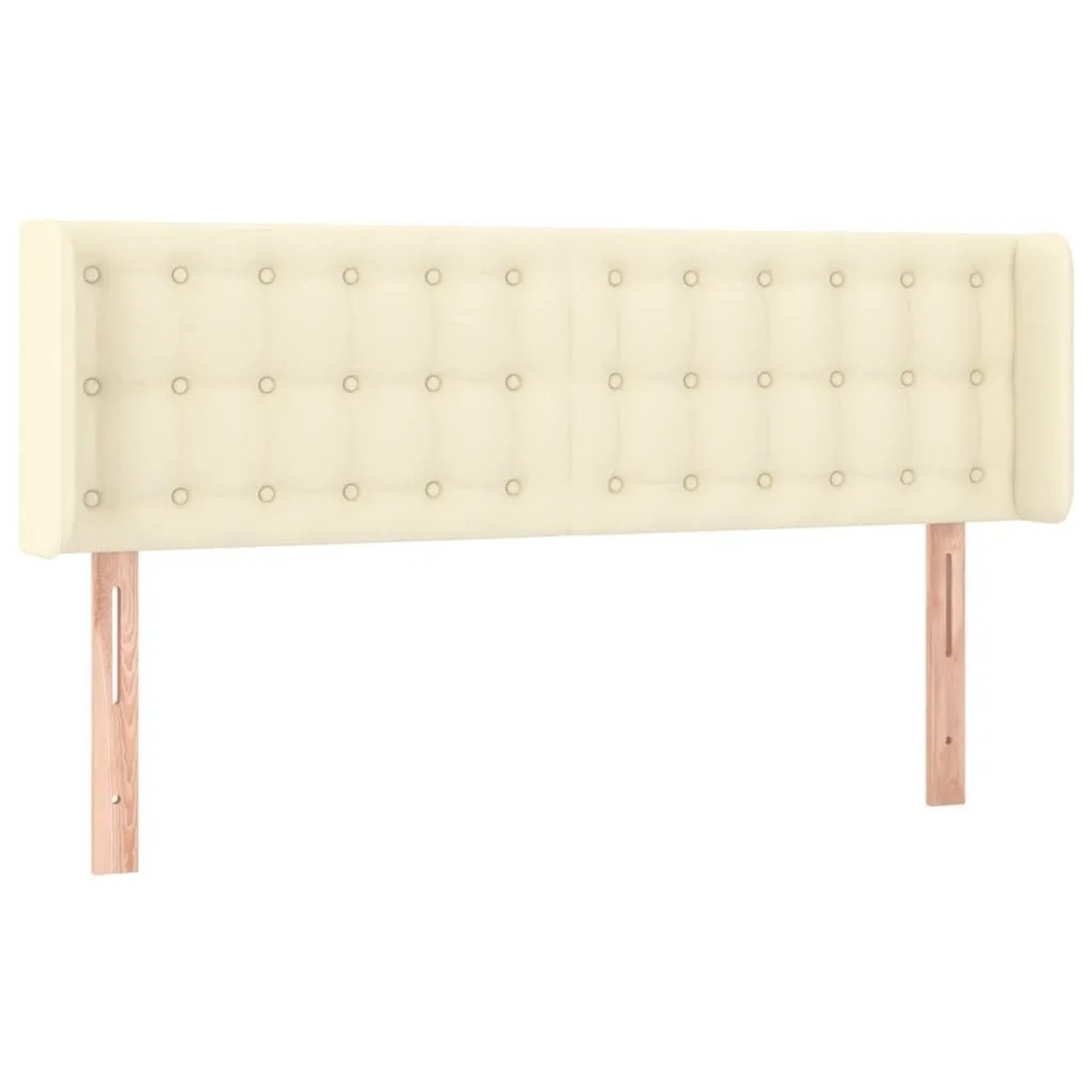 vidaXL Kopfteil mit Ohren Creme 147x16x78/88 cm Kunstleder 3118860