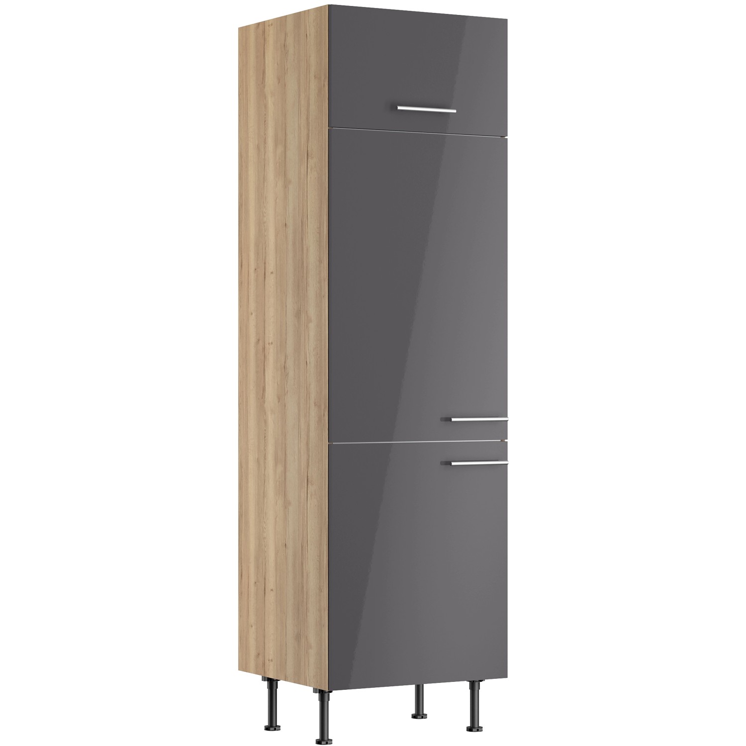 Optifit Hochschrank für Kühlschrank Jonte984 60 cm Anthrazit-Wildeiche  kaufen bei OBI