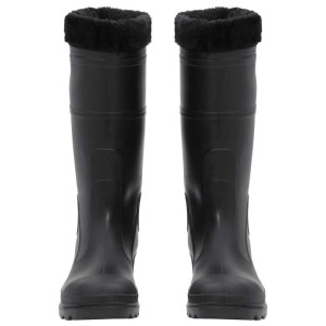 vidaXL Gummistiefel mit Herausnehmbarem Innenfutter Schwarz Größe 41 PVC 137599