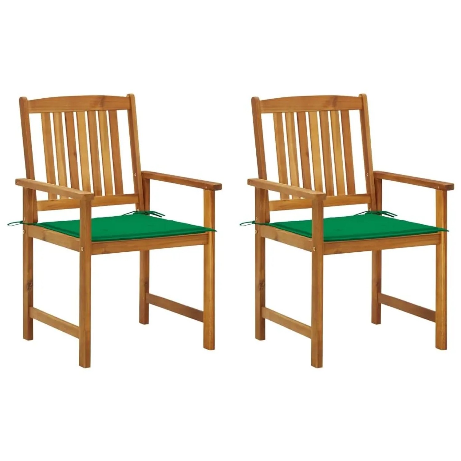vidaXL Gartenstühle mit Kissen 2 Stk Massivholz Akazie 3061177