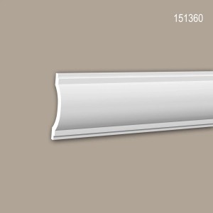 Weiße PROFHOME Wand- und Friesleiste (Set mit 12 Zierleisten) für den Innen- und Außenbereich.