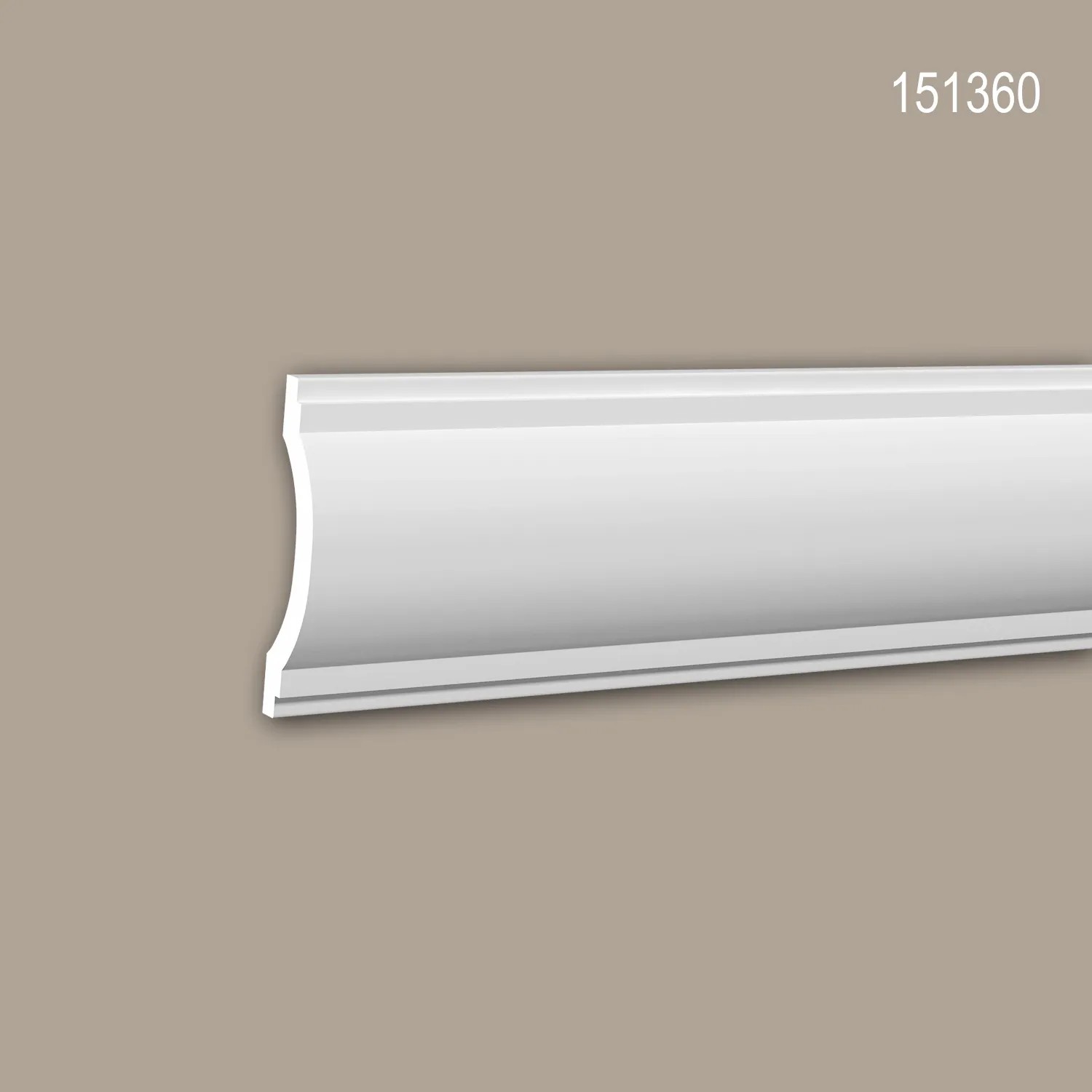 Weiße PROFHOME Wand- und Friesleiste (Set mit 12 Zierleisten) für den Innen- und Außenbereich.
