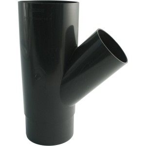 Marley Rohrabzweig 45 Grad DN 105/75 in Anthrazit für Kunststoff-Dachrinnen.