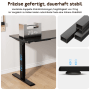HOMAVO Elektrisch Höhenverstellbarer Schreibtisch 160x80cm mit Memory Funktion Anti Kollisions System Sitzerinnerung Schwarz_6