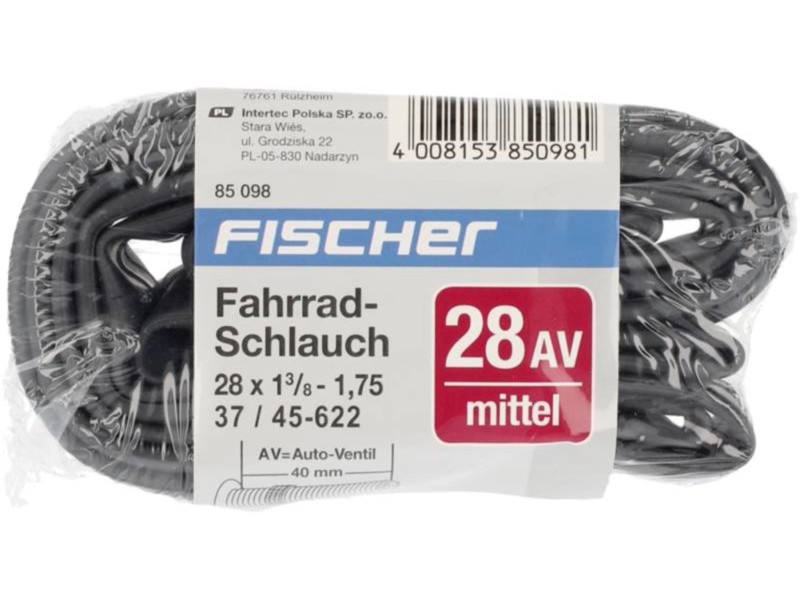 Fischer Fahrradschlauch Mittel Autoventil 71,12 cm (28\