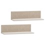 Schildmeyer Wandregal-Set Edno, 2 cremebeige Regale mit Canasta-Rückwand.