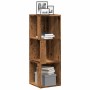vidaXL Eckregal Altholz-Optik 33x33x100 cm Holzwerkstoff 856720_2