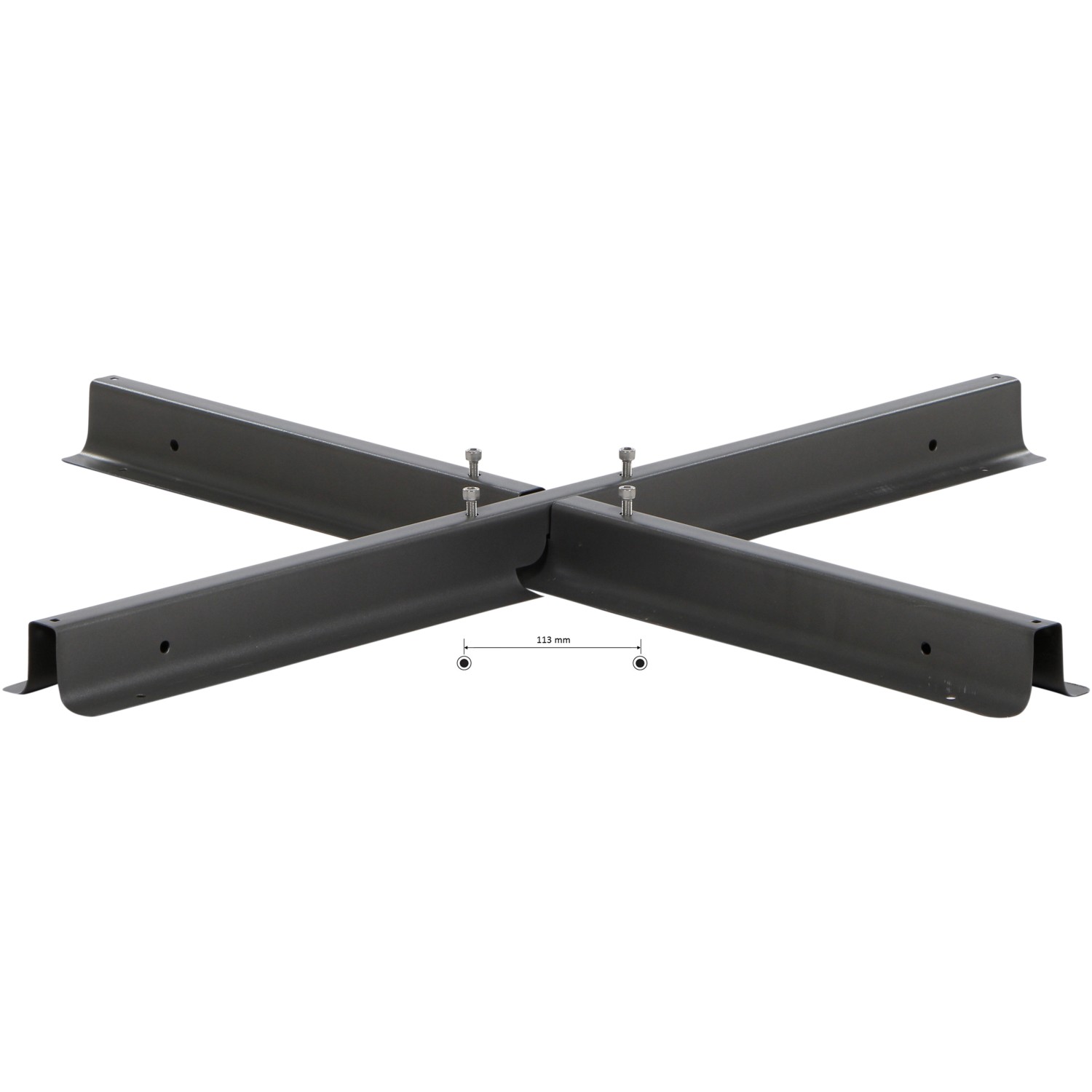 Siena Garden Stahlkreuz für Schirme, pulverbeschichtet, zur Beschwerung mit Granitplatten (nicht enthalten).
