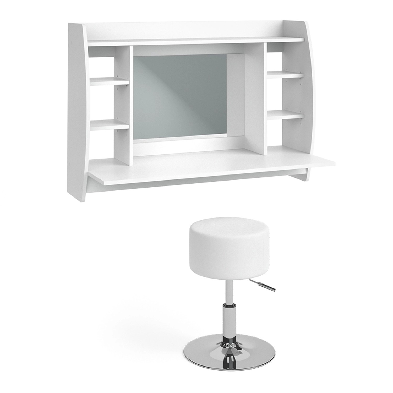 Vicco Schminktisch Max Weiß 110 cm mit Hocker günstig online kaufen
