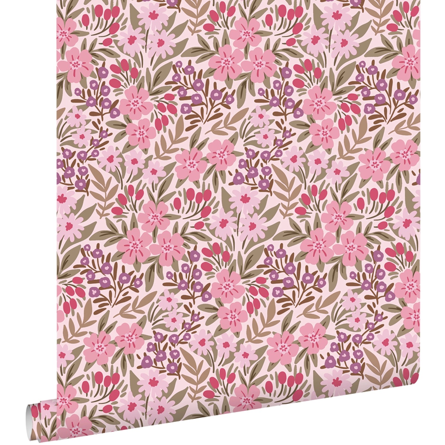 ESTAhome Tapete Blumen Lila und Rosa 50 x 900 cm günstig online kaufen