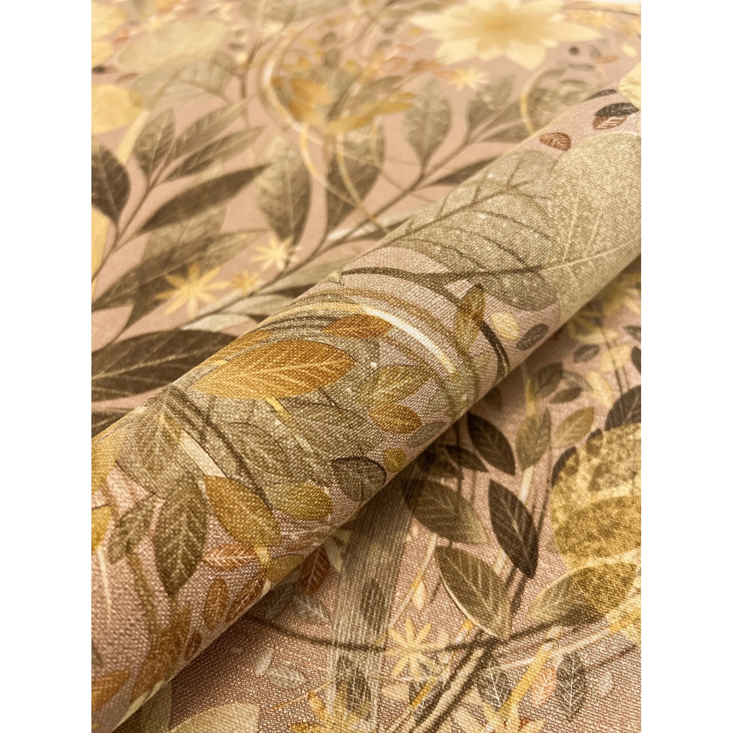 Newroom Vliestapete Amelle Ocker Blumen Natur Strukturiert FSC® günstig online kaufen