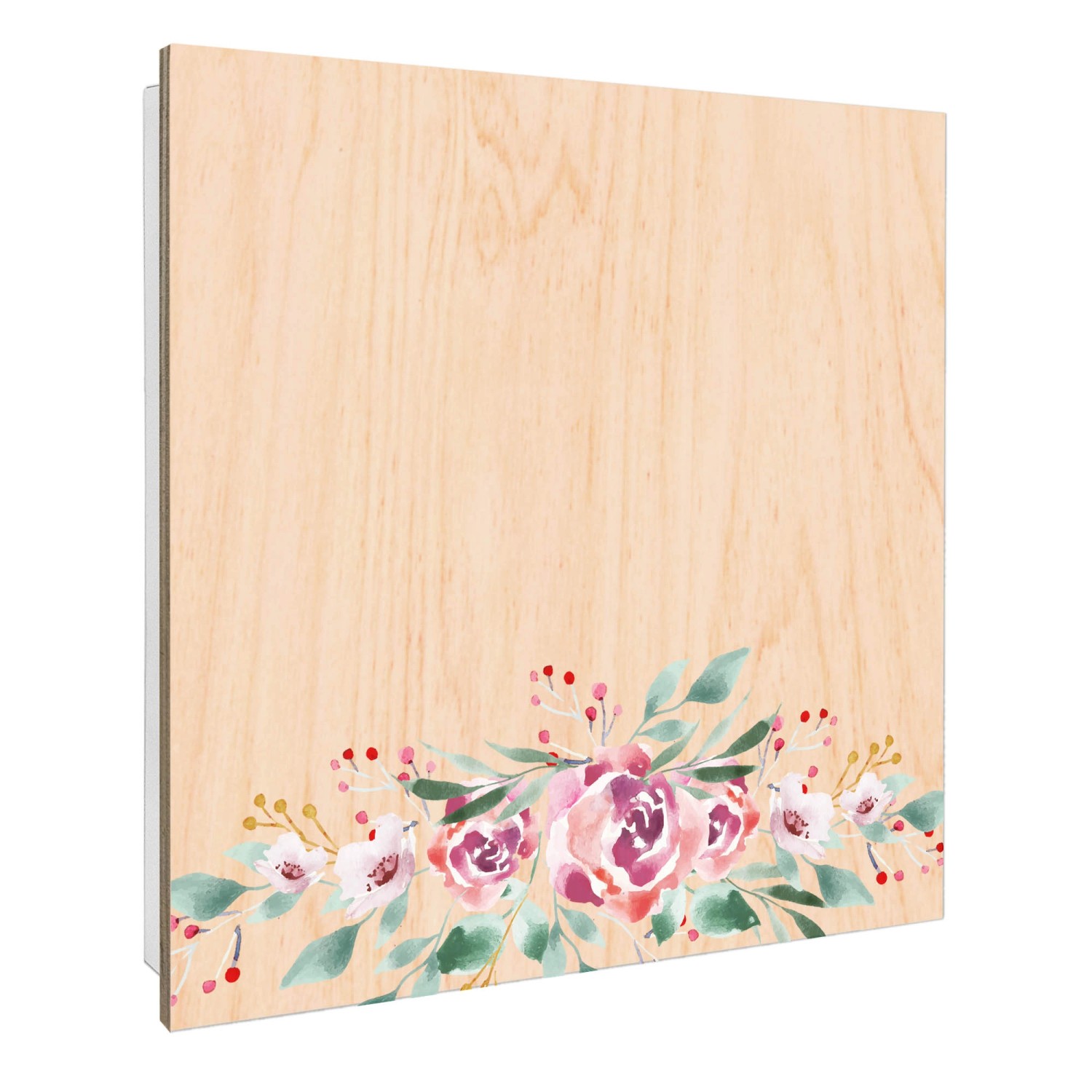 Banjado Großer Schlüsselbox Holz 30x30cm Weiß Scharnier Rechts 50 Haken Sch günstig online kaufen