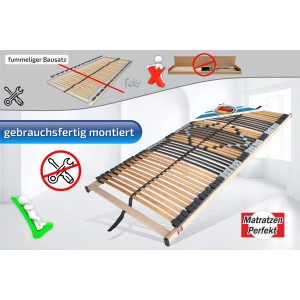 Matratzen Perfekt Lattenrost 42 Leisten 120 x 200 cm Extra Stabil Nicht Verstellbar