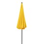 Geschlossener, gelber Doppler Balkonschirm Sunline Ø 200 cm mit Schieber.